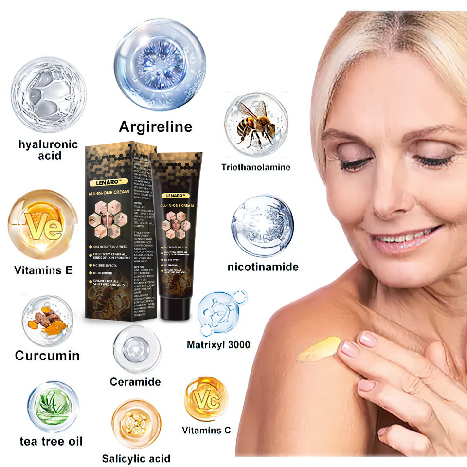 【LAST DAY 70% OFF】 💎 𝐋𝐞𝐧𝐚𝐫𝐨™ All-in-one Cream (👩⚕️CDA Recommends,Repair all kinds of skin problems)