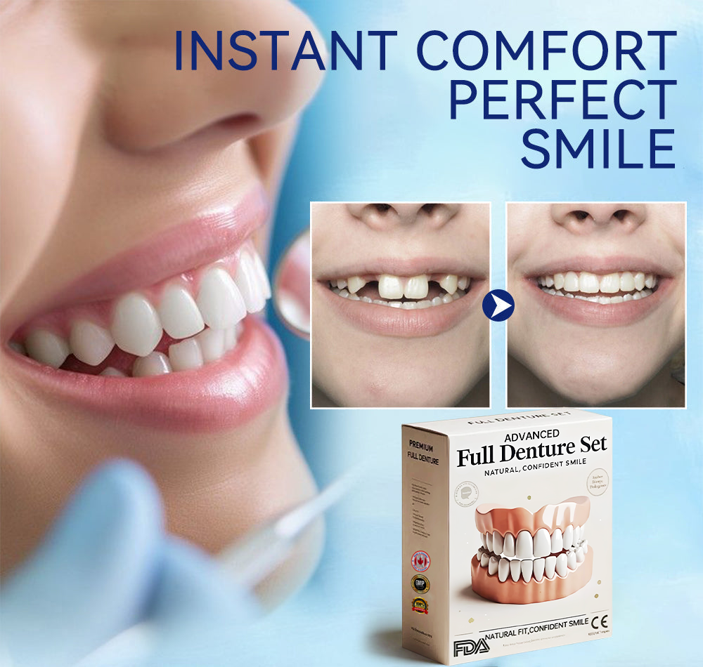 Bikenda™-🦷Advanced Customized Full Denture Set🦷 -Canadian Dental Association Certification(⏰Limited Time Discount Last 30 Minutes⏰)🌈🌈