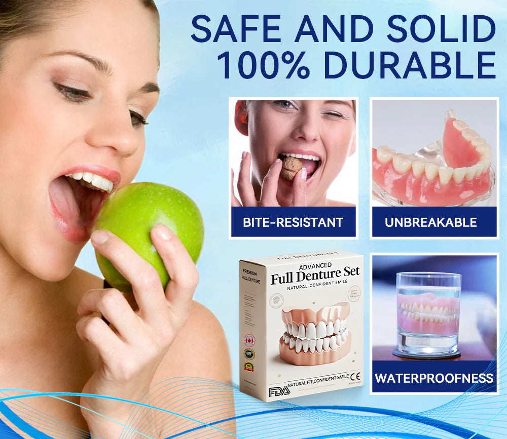 Bikenda™-🦷Advanced Customized Full Denture Set🦷 -Canadian Dental Association Certification(⏰Limited Time Discount Last 30 Minutes⏰)🌈🌈