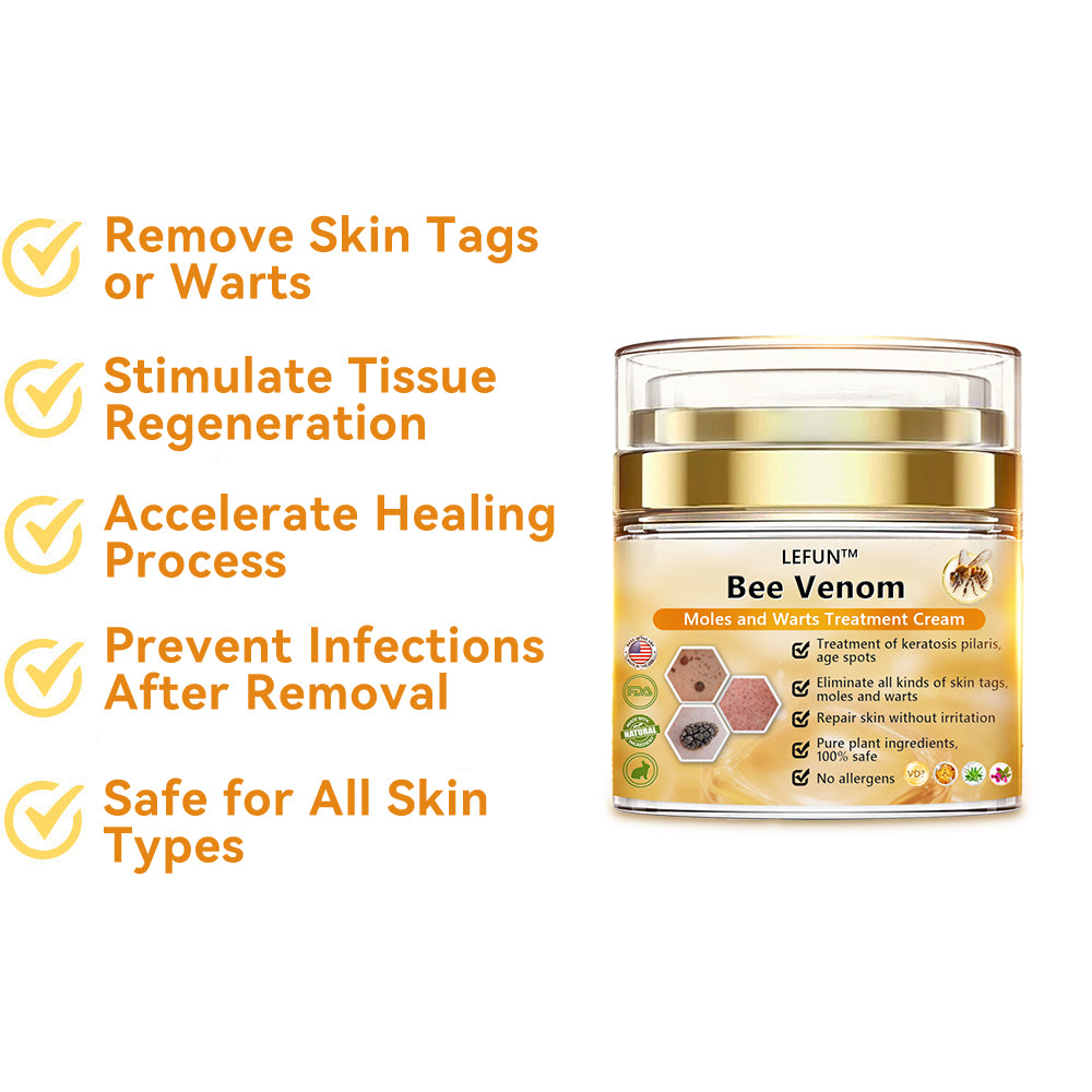 [🍀🍀Official Brand Shop🐝] LEFUN™Bee Venom Mole and Wart Treatment Cream(👨‍⚕AAD RECOMMENDS)x