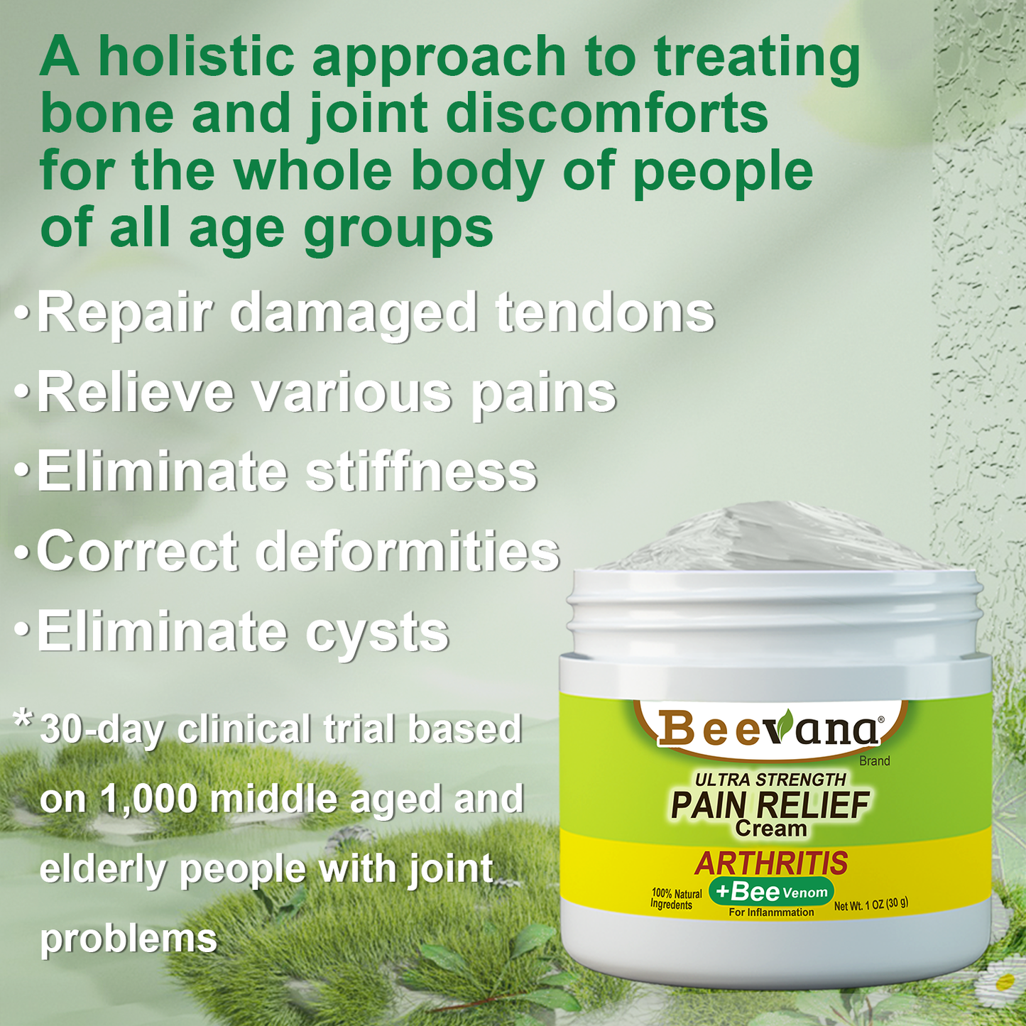 [🍀🍀Last day promotion 80% off🐝]Beevana™ Bee Venom Joint & Bone Therapy Cream (Full Body Recovery, Pure Natural Formula)x