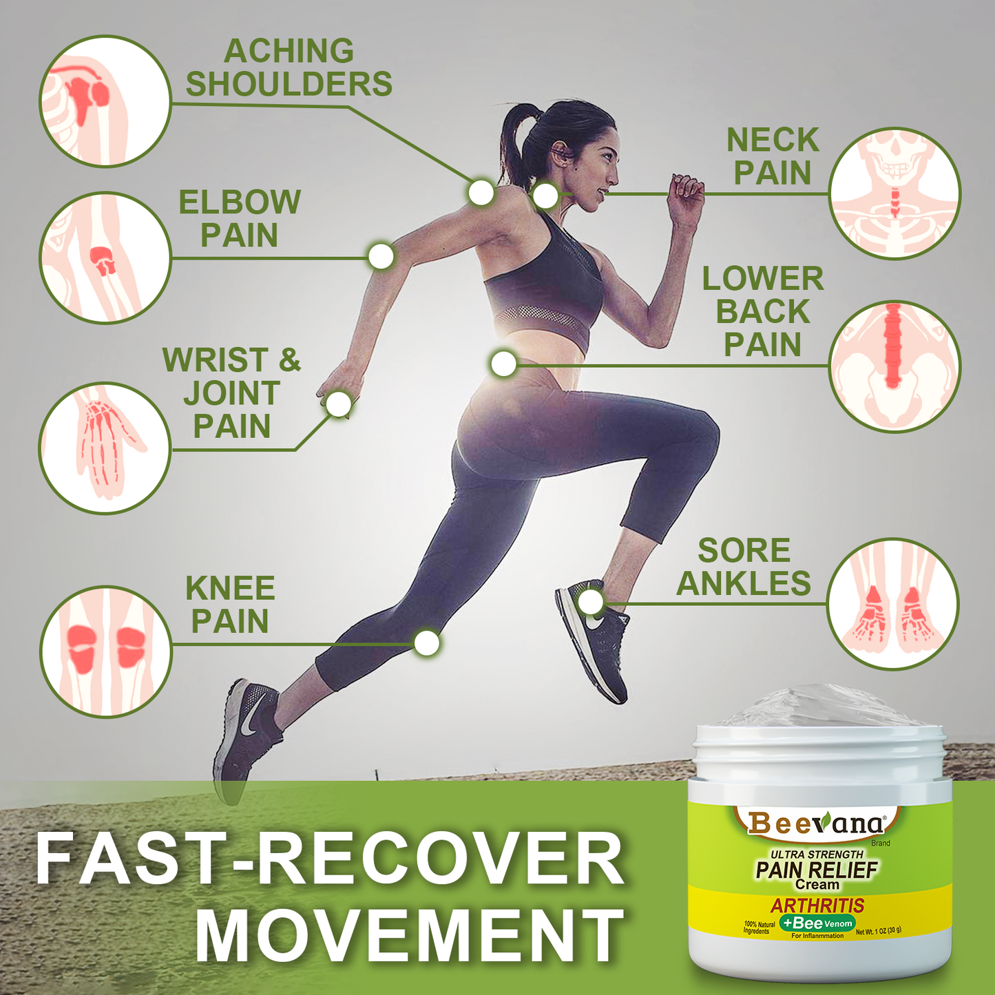 [🍀🍀Last day promotion 80% off🐝]Beevana™ Bee Venom Joint & Bone Therapy Cream (Full Body Recovery, Pure Natural Formula)x